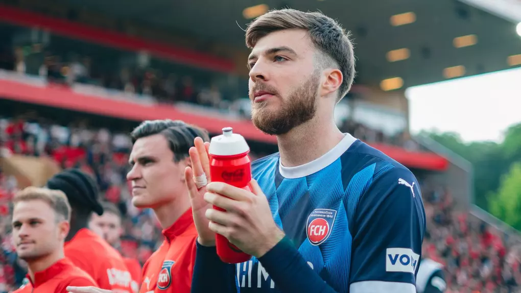 Julian Niehues nach dem Spiel gegen den 1. FC Union Berlin.