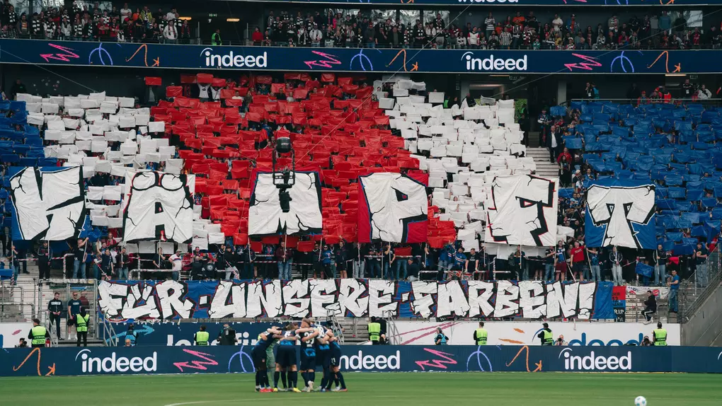 Eine Choreo der FCH Fans.