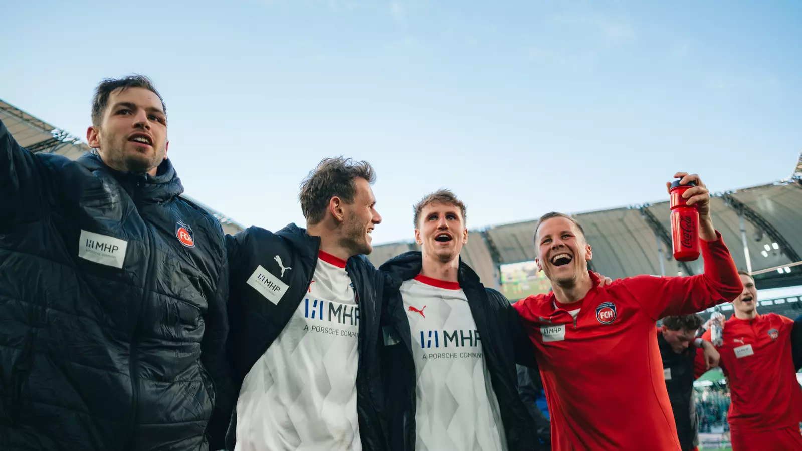 FCH Spieler am Feiern